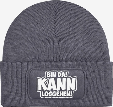 Youth Designz Beanie 'Bin da, kann losgehen' in Grey: front