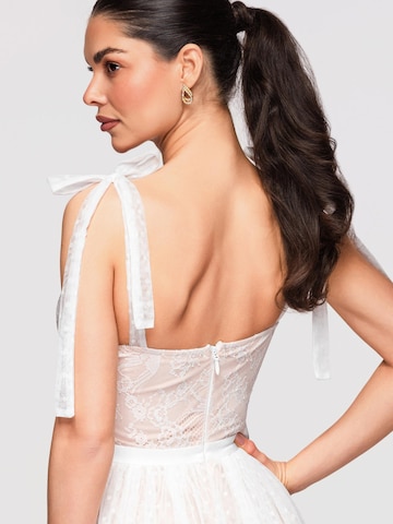 Ombre Dress in White