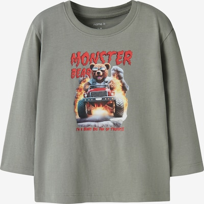 NAME IT Majica 'NMMVOTO' u tamo žuta / siva / crvena / crna, Pregled proizvoda