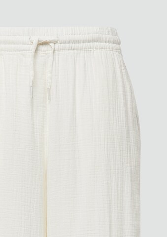 QS Wide Leg Hose in Weiß