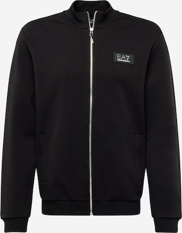 EA7 Emporio Armani Sweatjacka i svart: framsida