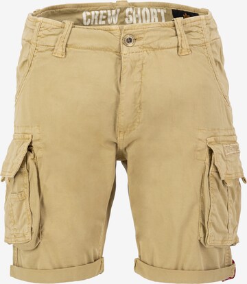 Pantalon cargo ALPHA INDUSTRIES en beige : devant