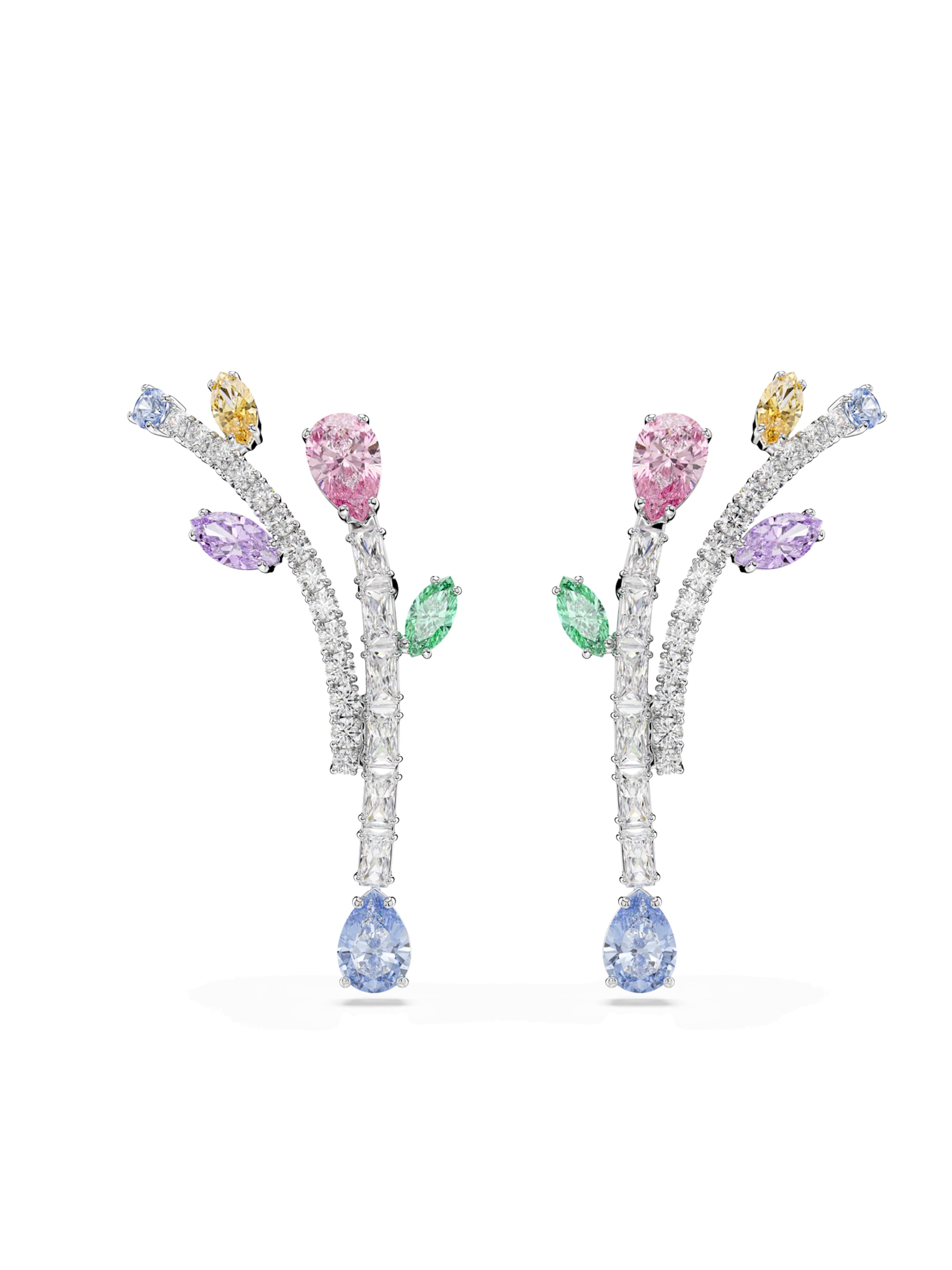 Swarovski Ohrringe in Silber: Vorderseite