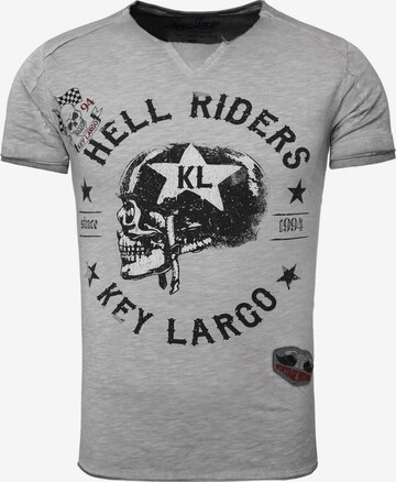 Key Largo Skjorte 'HELL RIDERS' i grå