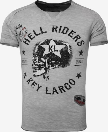 Key Largo Тениска 'HELL RIDERS' в сиво
