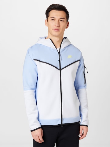 Nike Sportswear - Casaco em moletão em azul: frente
