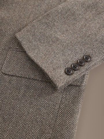 Next Slim fit Business blazer 'Signature' in Brown