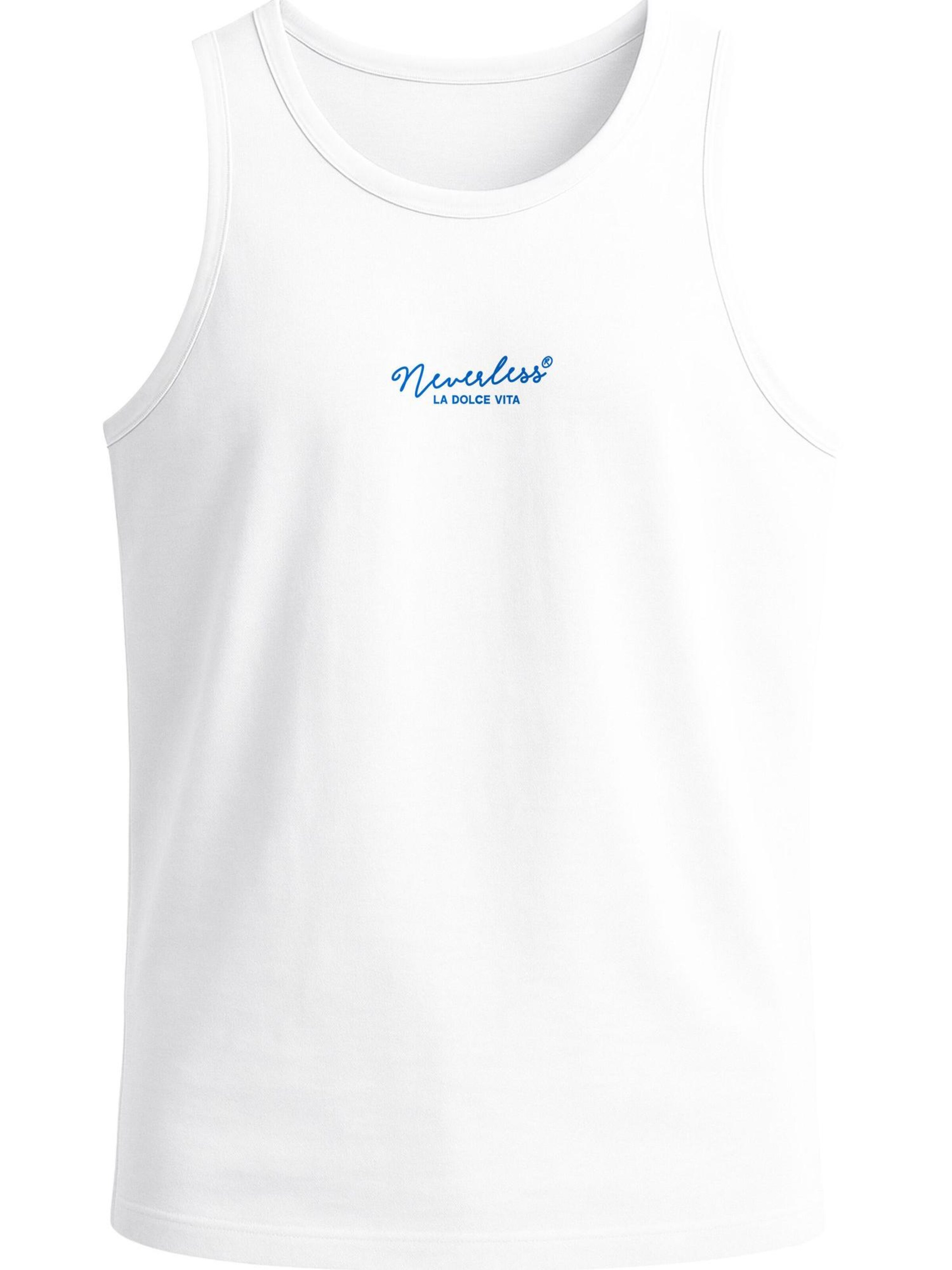 Neverless Shirt 'La Dolce Vita Club'‌‌ in Weiß: Vorderseite