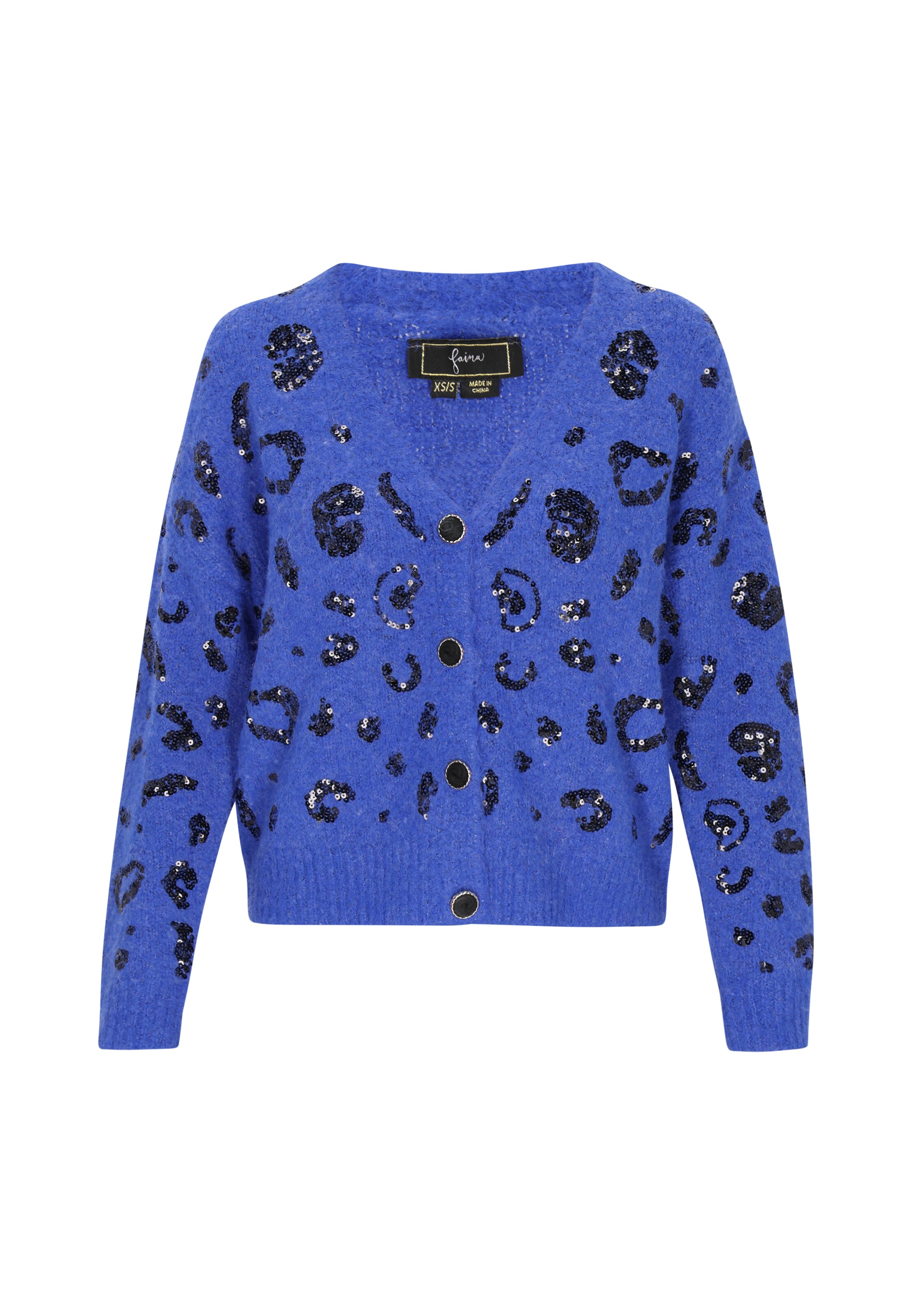 Giacchetta 'Fashion Look' di faina in blu: frontale