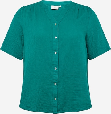 Camicia da donna 'CARThyra' di ONLY Carmakoma in verde: frontale