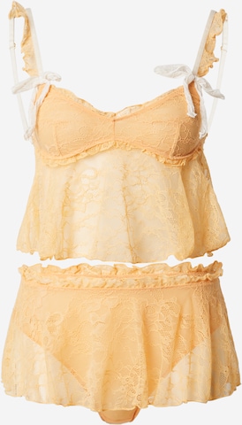 oranžinė WILD LOVERS Pižama su šortais 'DELPHINE': priekis