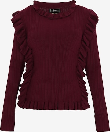 Pull-over faina en rouge : devant