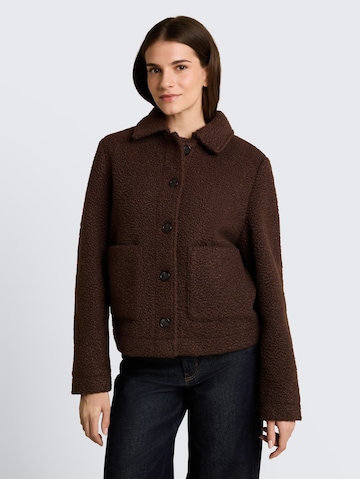TOM TAILOR Fleecejacke in Braun: Vorderseite