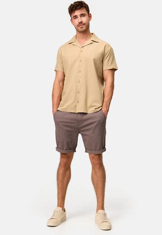 INDICODE JEANS Regular Chino trousers 'Buddy' in Brown