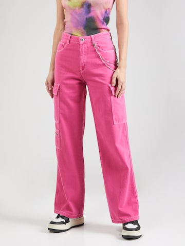 Tally Weijl Wide leg Cargo trousers 'GAY 32' in Pink: front