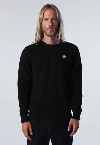 North Sails Sweatshirt in Zwart: voorkant