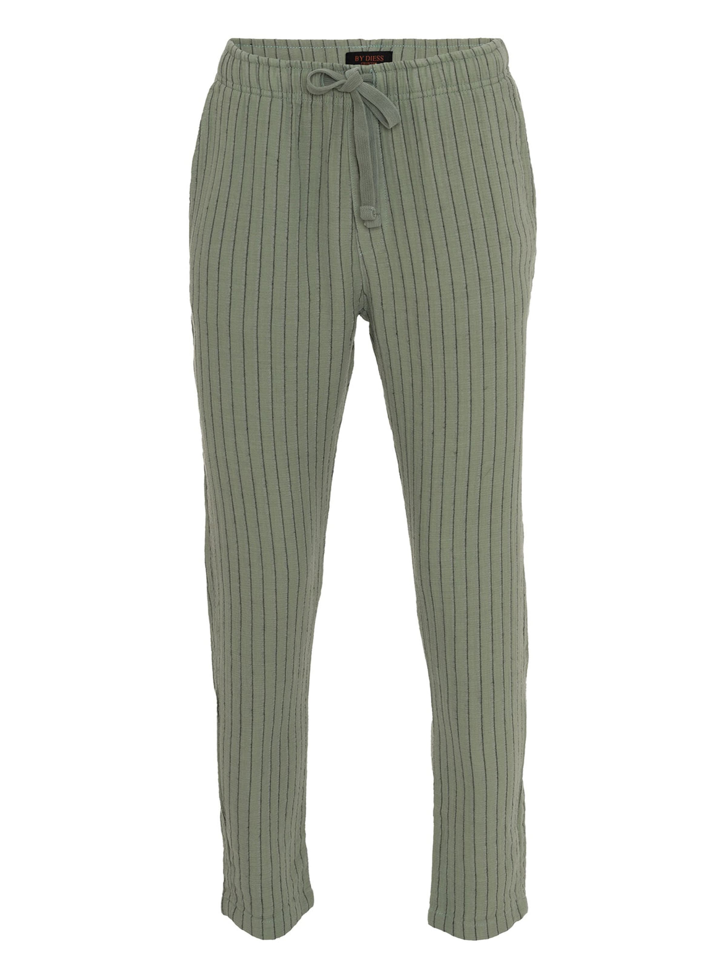 Coupe slim Pantalon By Diess Collection en vert : devant