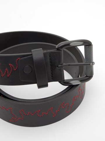 Pull&Bear Bälte 'STWD' i svart
