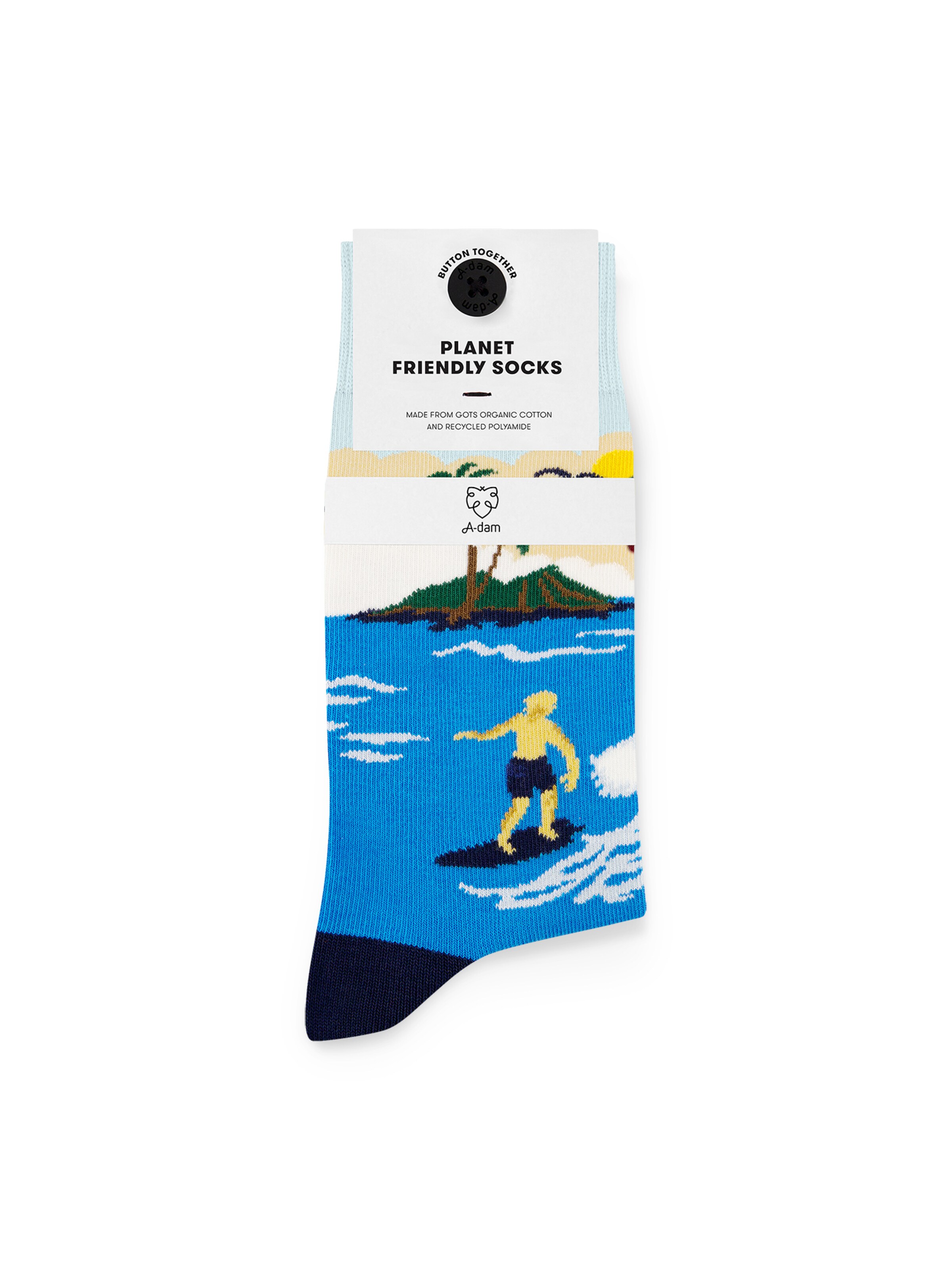 A-dam Socks 'Blue Surf' in Blue