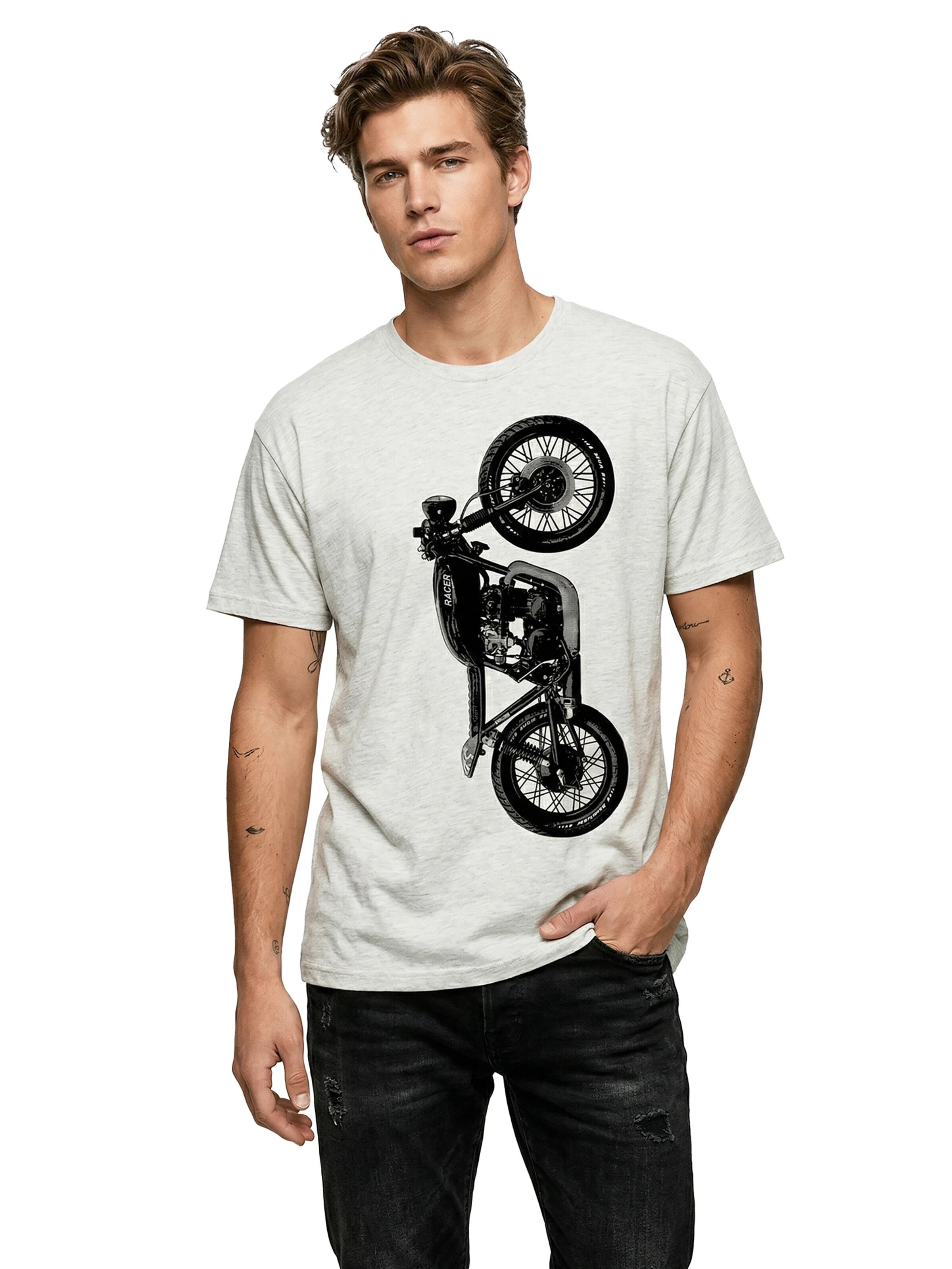 MAKAYA Shirt 'Big-CB' in White