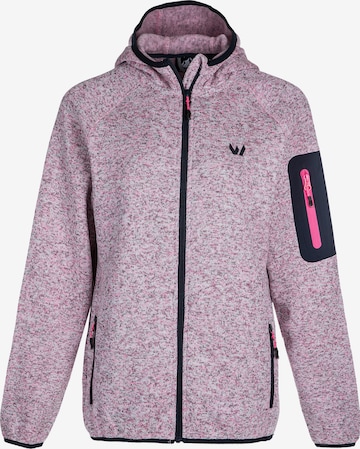 Whistler Athletic Fleece Jacket 'Vilja' in Pink: front