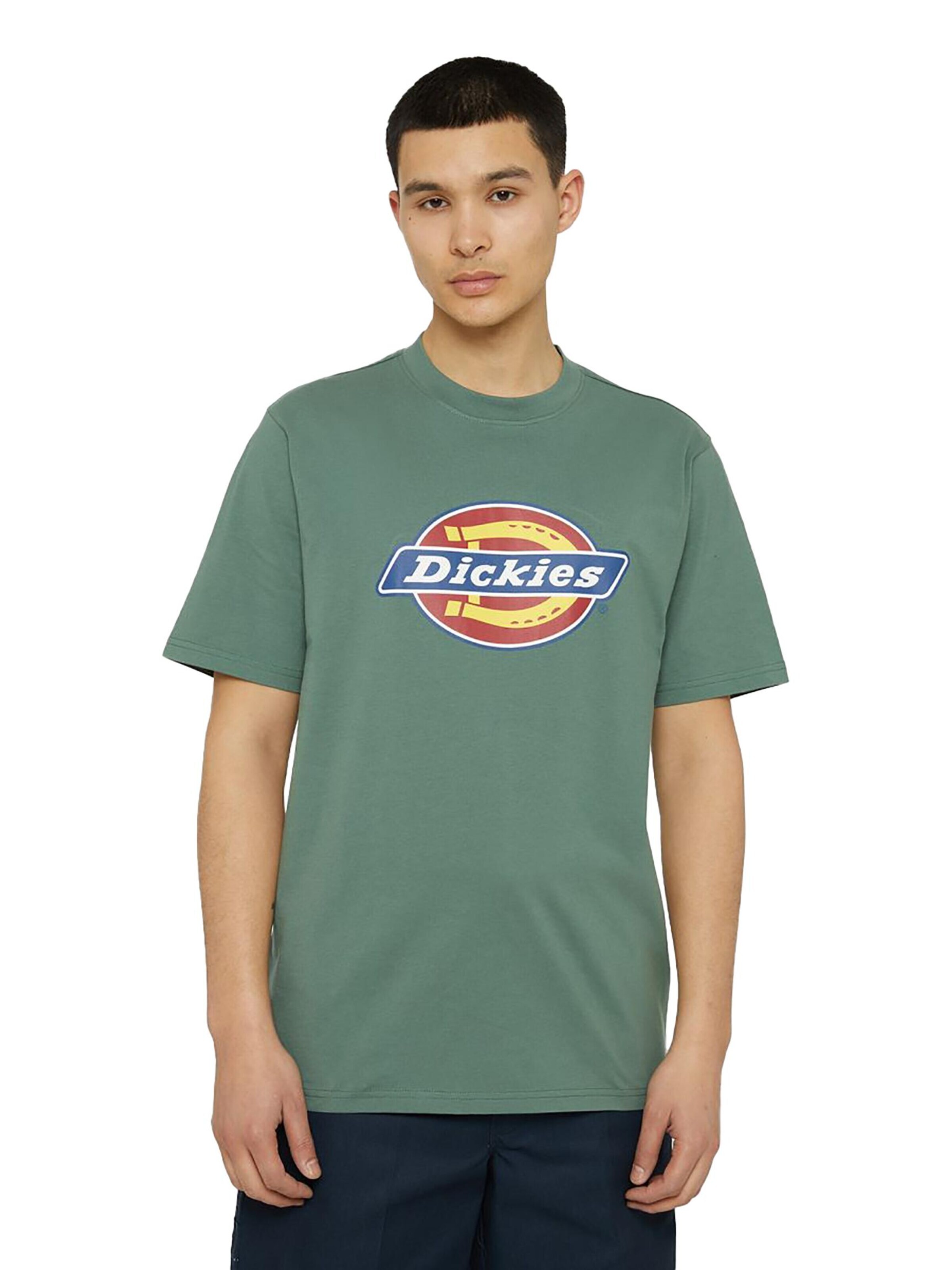 DICKIES Shirt 'logo' in Green: front