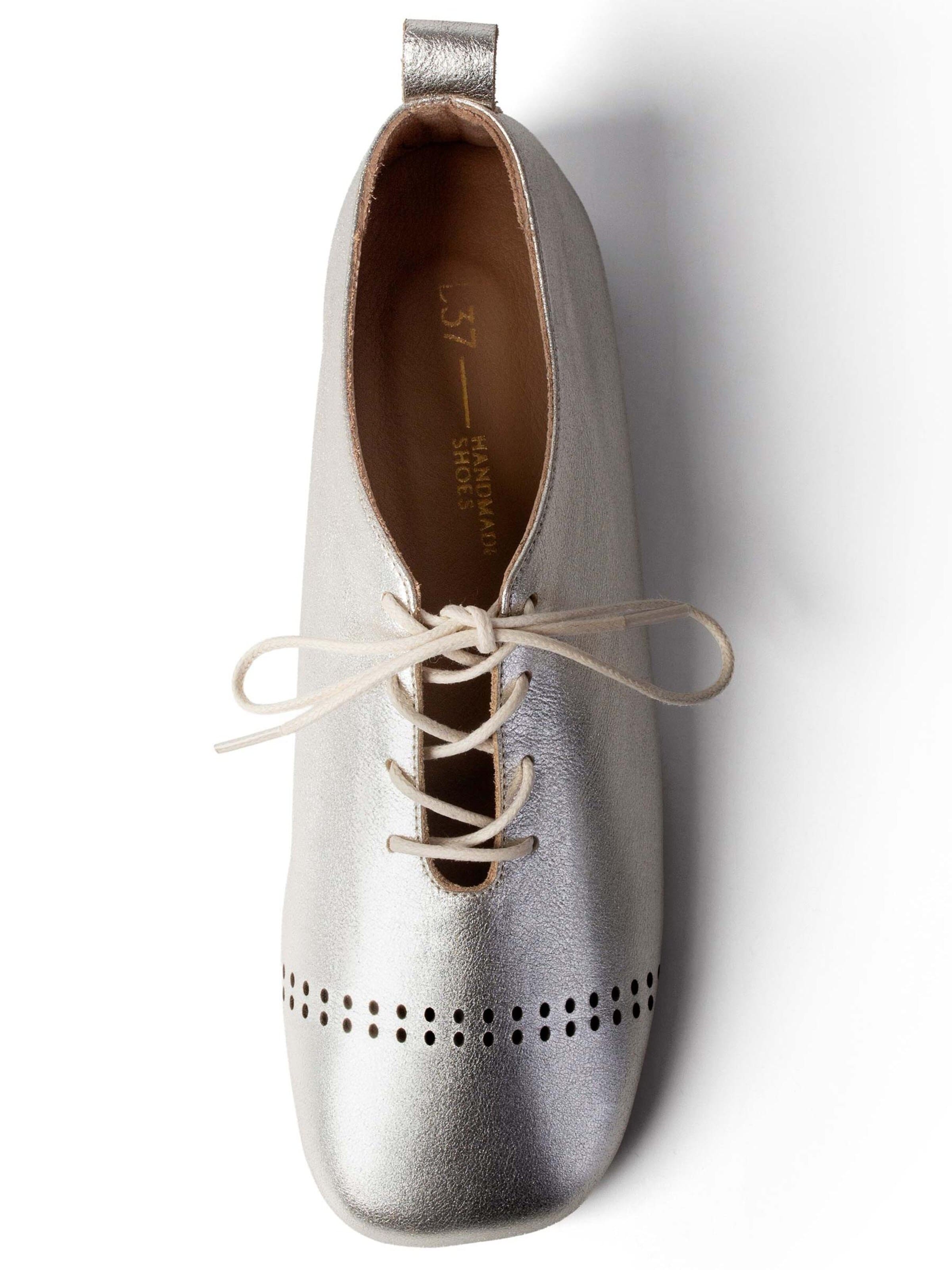 L37 HANDMADE SHOESCipele na vezanje 'SUNSETS WE REMEMBER' - srebro boja
