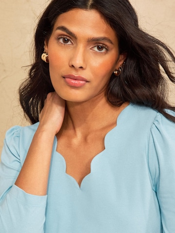 T-shirt love & roses en bleu