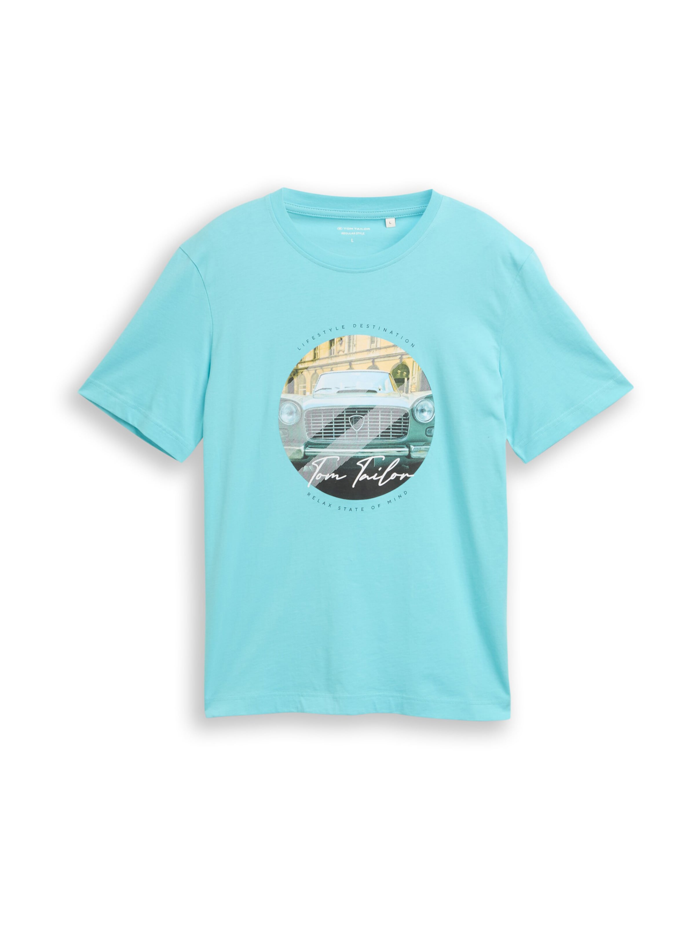 TOM TAILOR Тениска в синьо: отпред