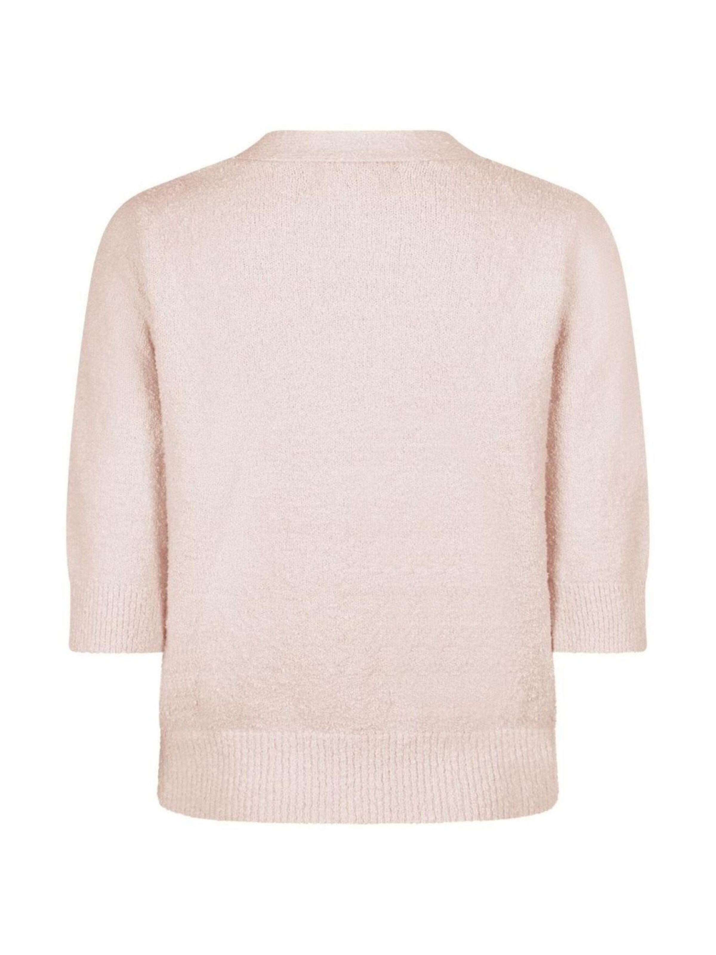 Red Button Gebreid vest 'Red Button Popcorn vest roze' in Roze