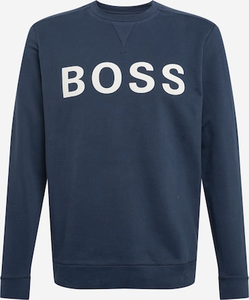 BOSS Orange Sweatshirt 'Weefast' in Blauw: voorkant