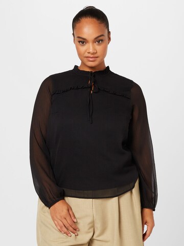 Vero Moda Curve Bluzka 'MILLA' w kolorze czarny: przód