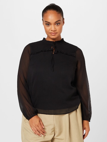 Chemisier 'MILLA' Vero Moda Curve en noir : devant