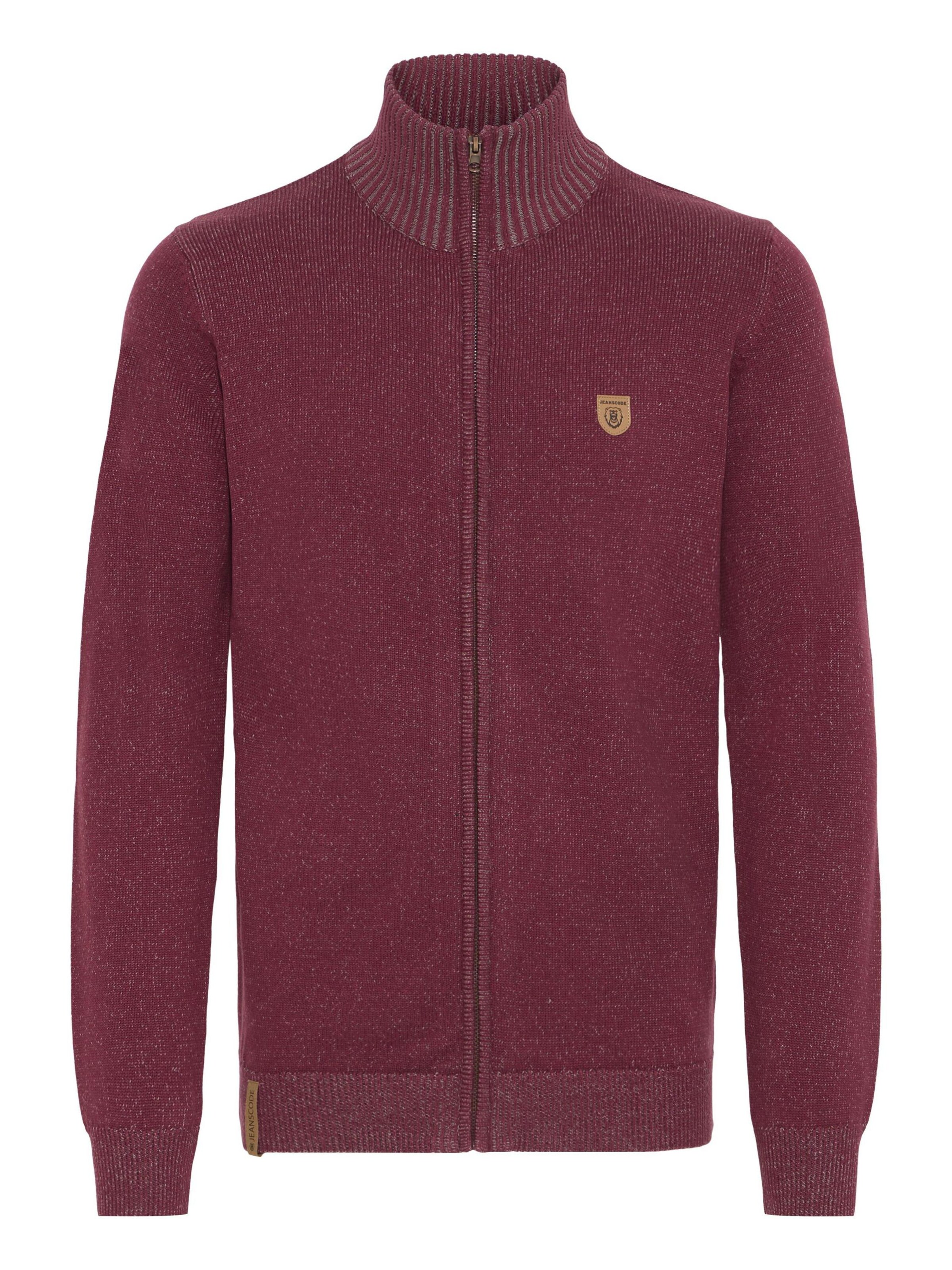 INDICODE JEANS - Casaco de malha 'Andy' em vermelho: frente