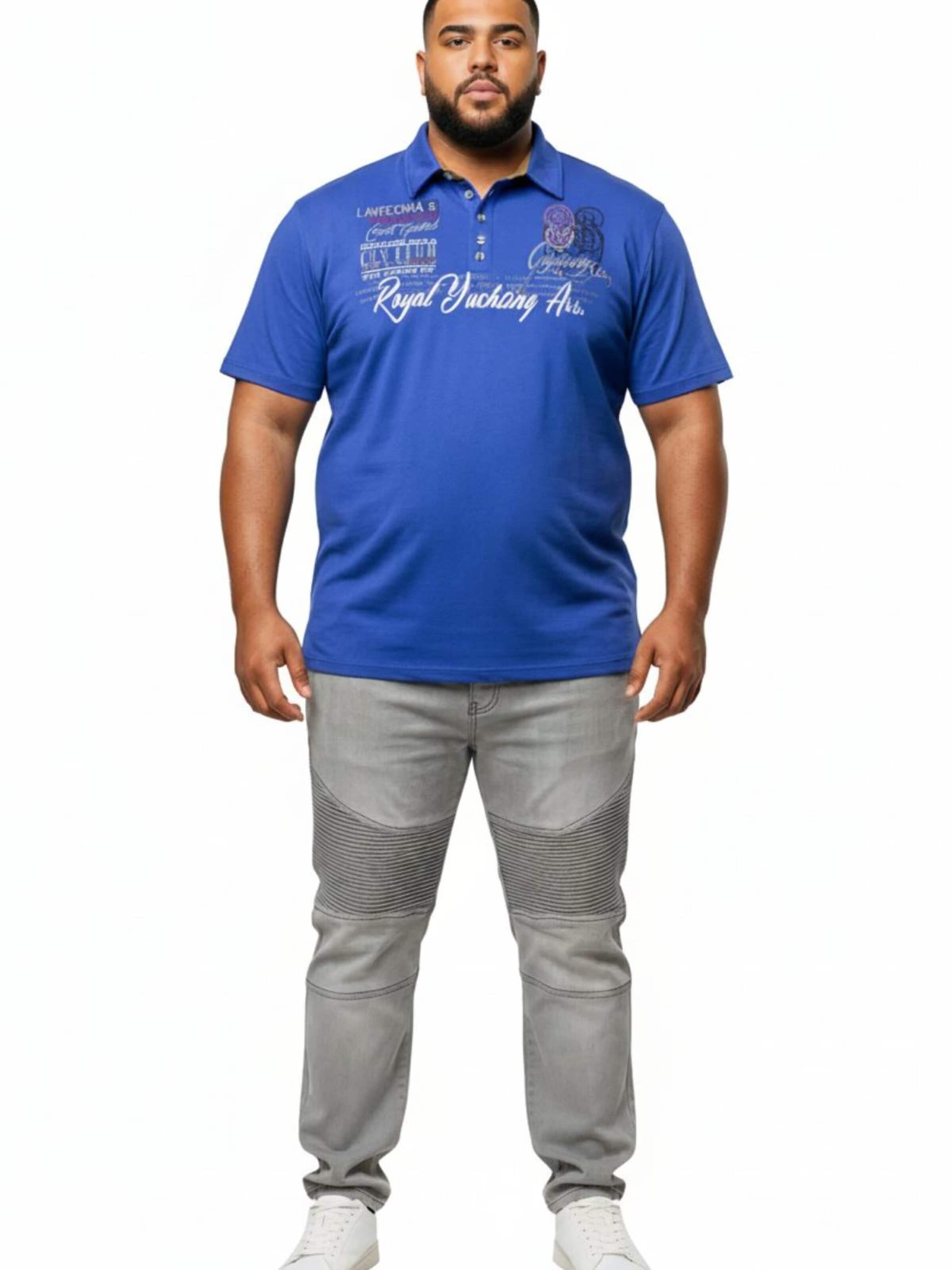 Lavecchia Shirt 'LV-4688 Übergrößen' in Blue: front