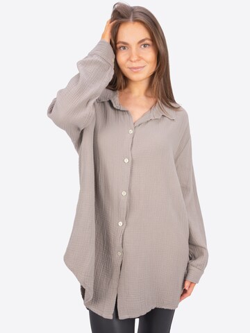 Seasons of April Blouse 'Susie' in Grijs: voorkant