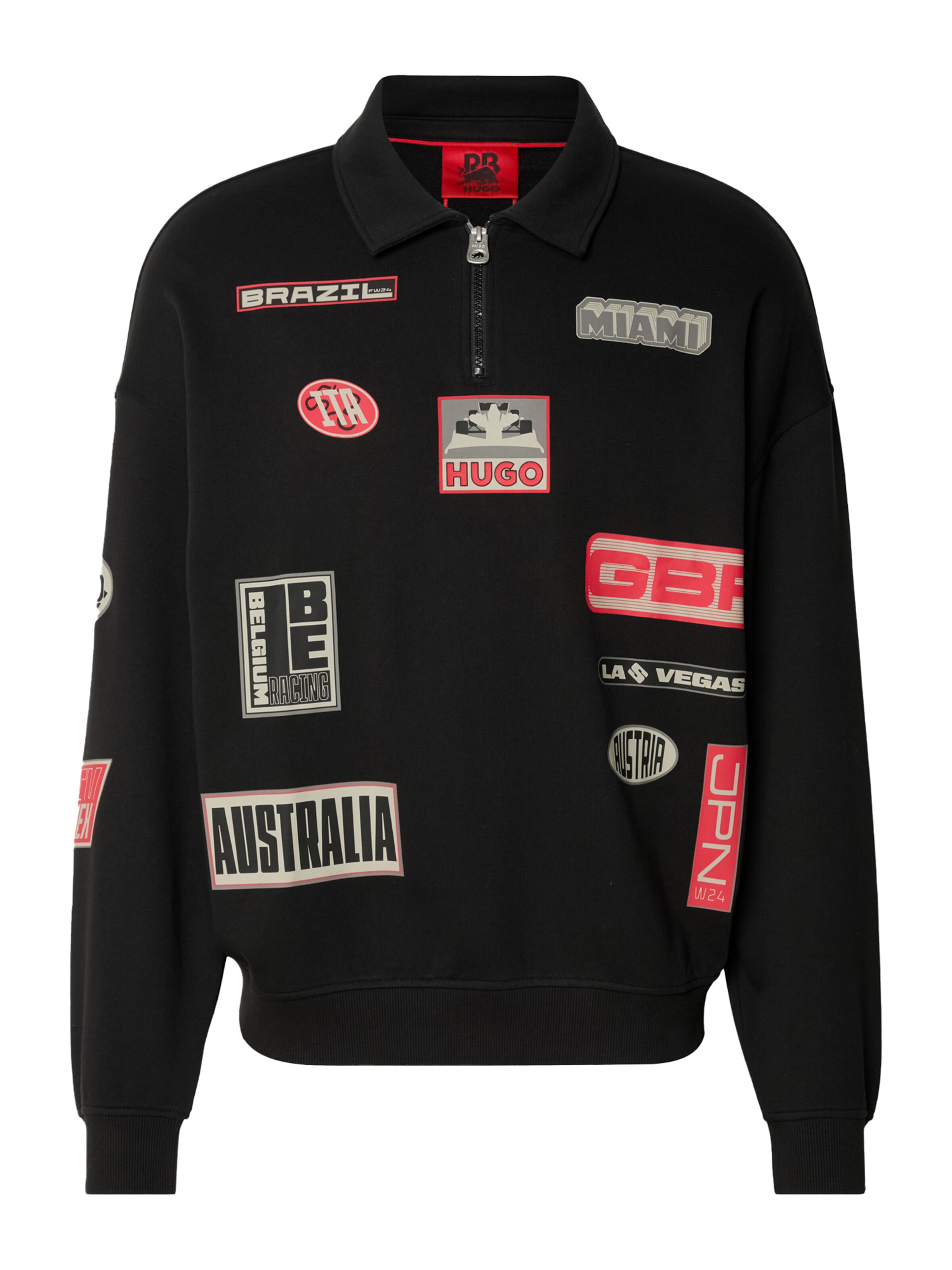 Felpa 'Danwyll' di HUGO in nero: frontale