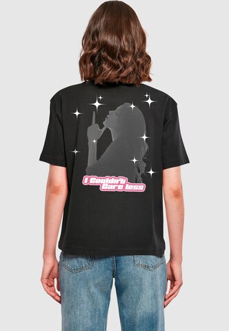 Miss Tee Shirt 'Couldn't Care Less' in Zwart: voorkant