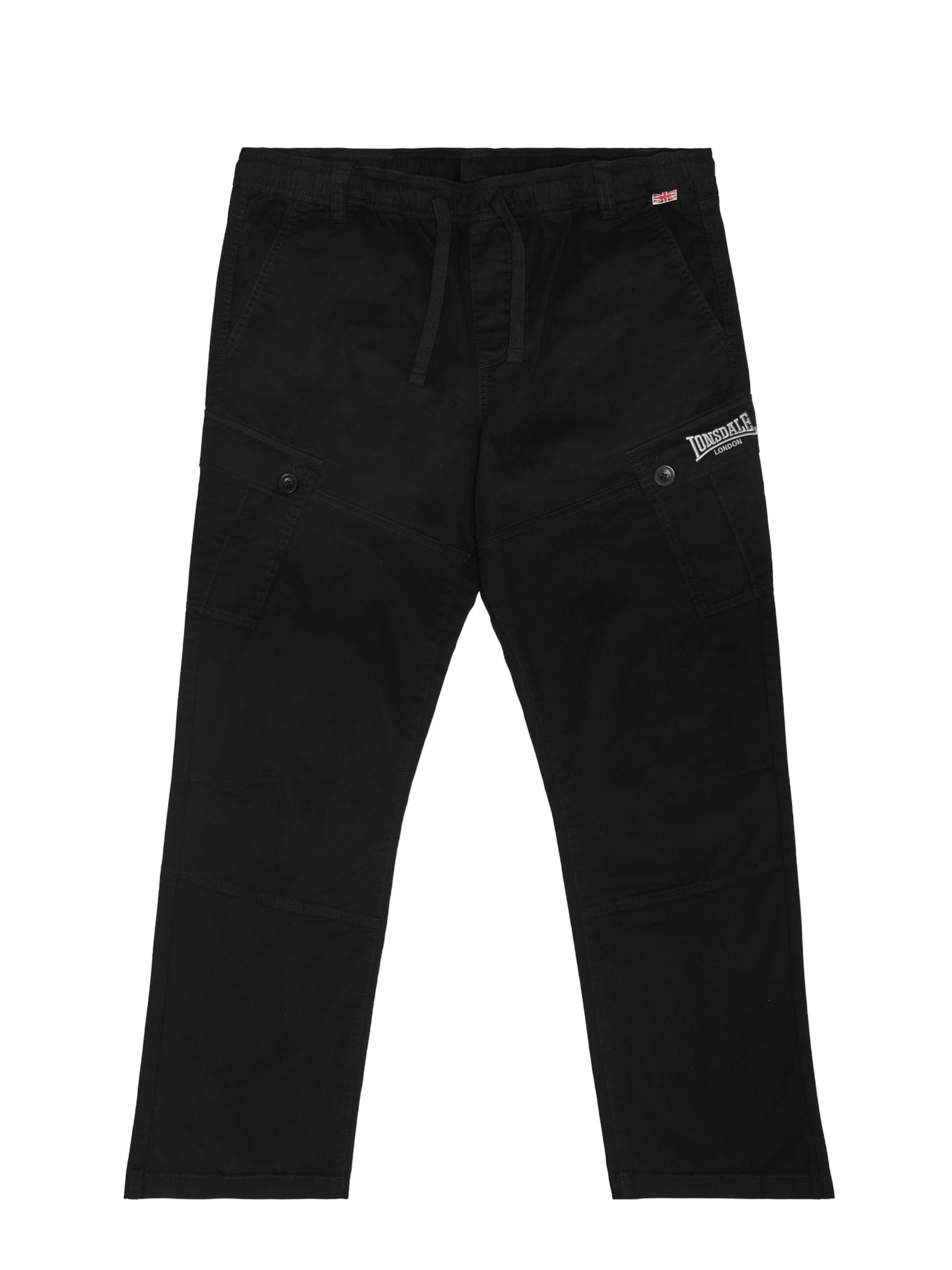 LONSDALE Regular Cargobyxa 'Lynemouth' i svart: framsida