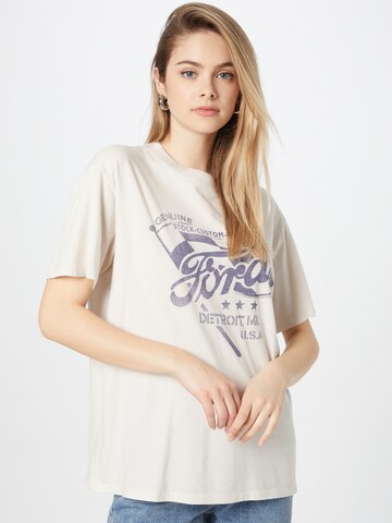 Abercrombie & Fitch Oversize t-shirt i beige: framsida