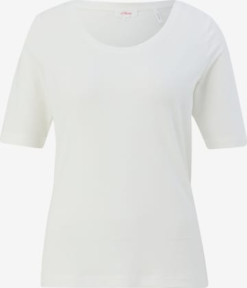 T-shirt s.Oliver en blanc : devant