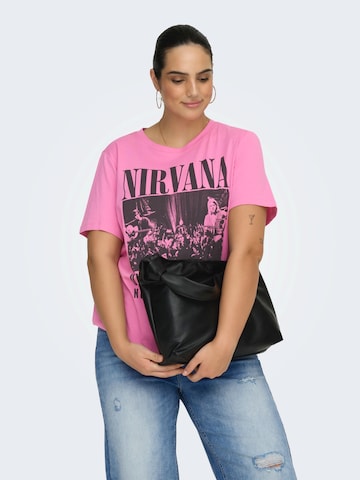 ONLY Carmakoma - Camiseta 'CARZHURI' en lila: frente