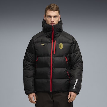 PUMA Winterjas 'AC Milan PUMATECH PrimaLoft®' in Zwart: voorkant