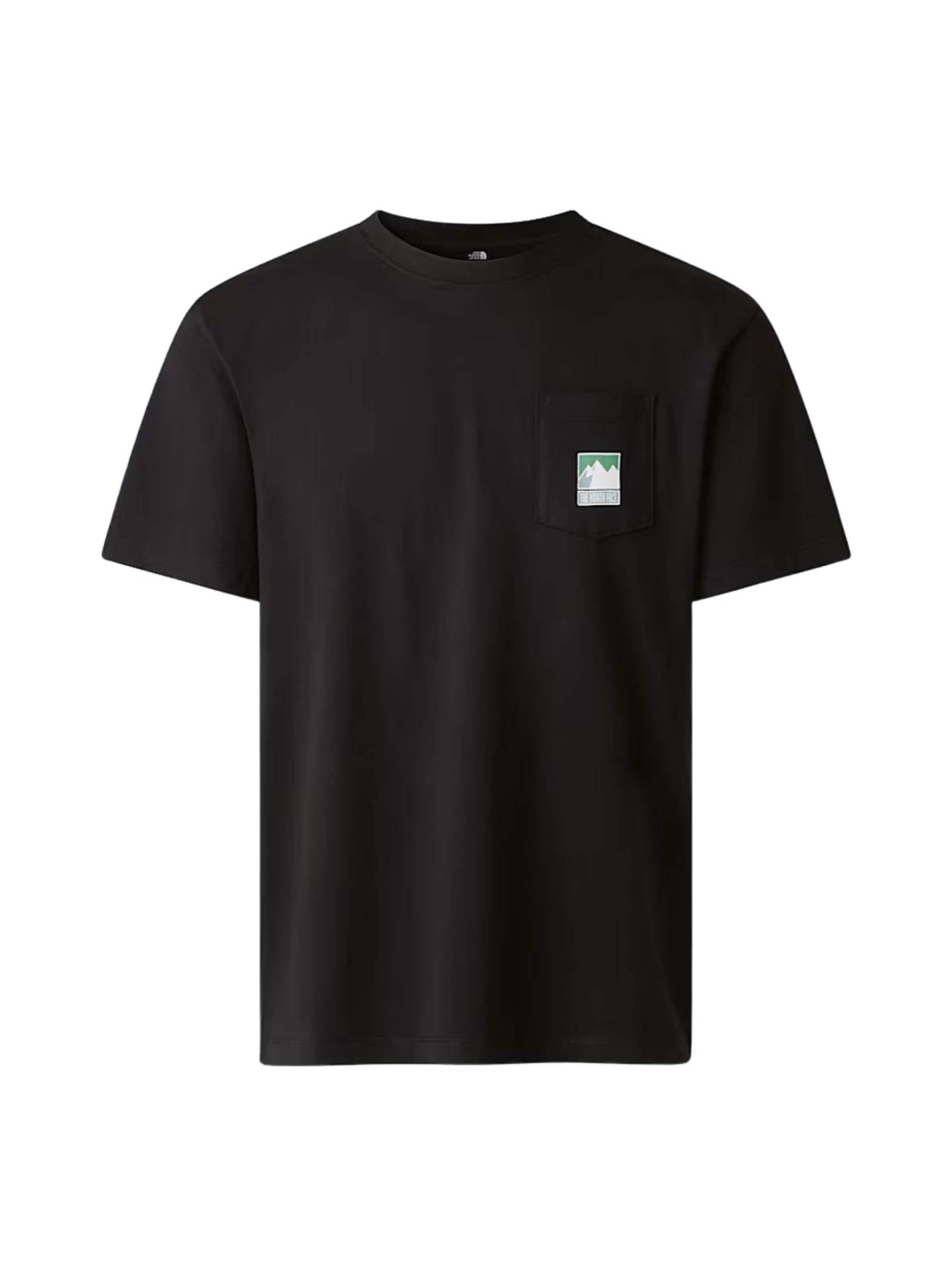 THE NORTH FACE Koszulka 'MOUNTAIN' w kolorze czarny: przód