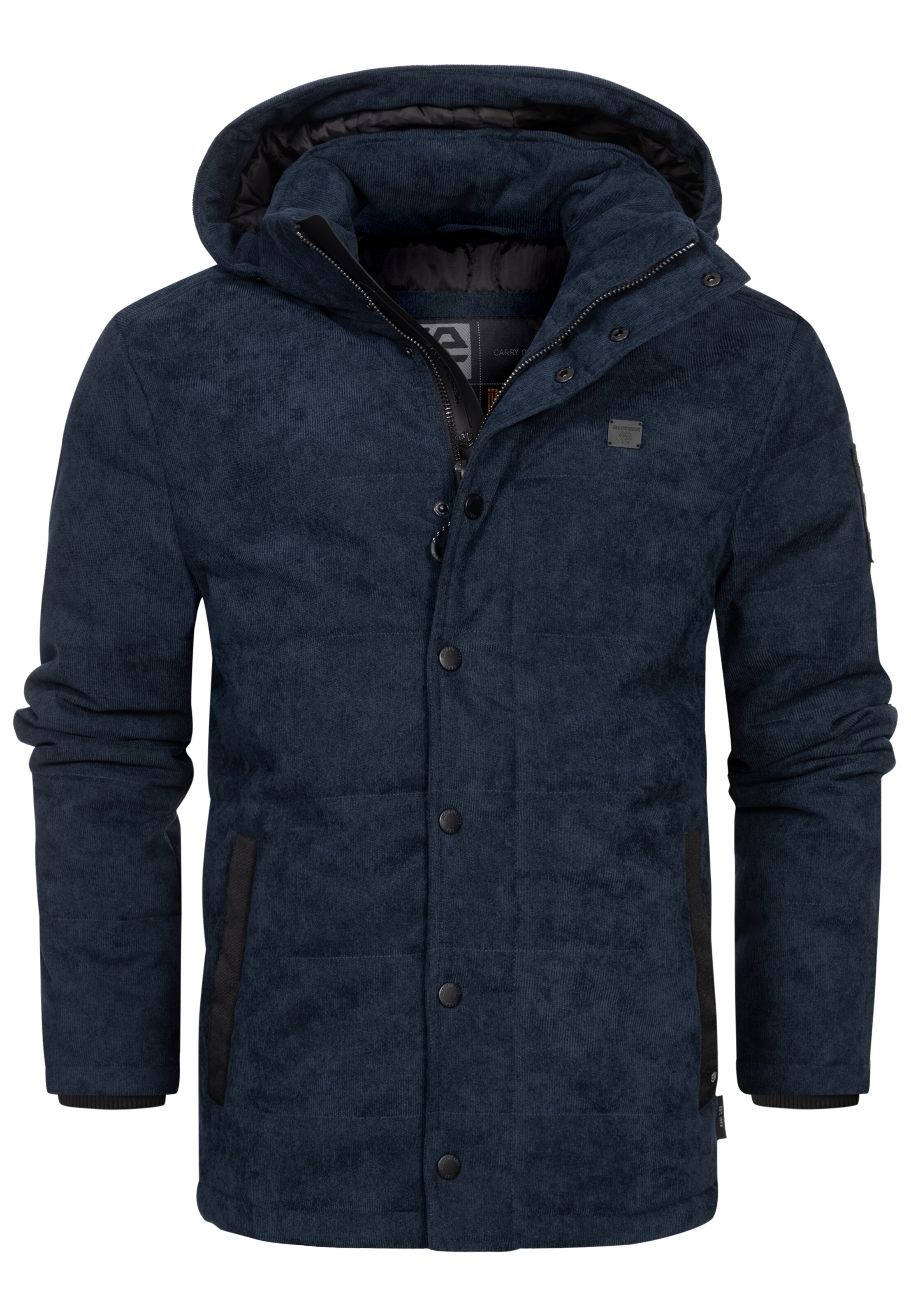 INDICODE JEANS Winter jacket 'Olime' in Blue: front
