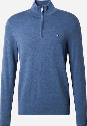 TOMMY HILFIGER Svetr 'ESSENTIAL' – modrá: přední strana