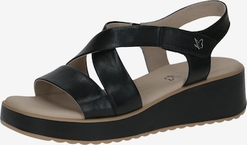 CAPRICE Sandale in Schwarz: Vorderseite