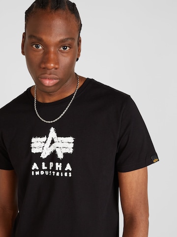 ALPHA INDUSTRIES Shirt 'Grunge' in Black