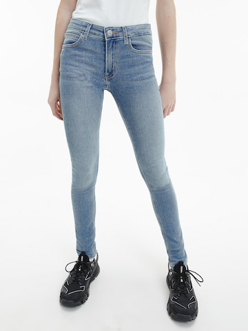 Calvin Klein Jeans Skinny Jeansy w kolorze niebieski: przód