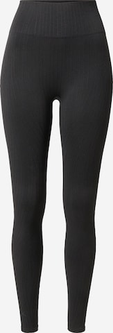 Skinny Pantalon de sport Fabletics en noir : devant